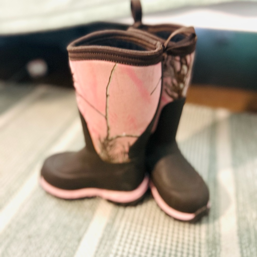 Pink and Brown Kids Boots